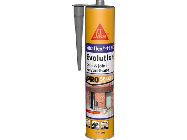 Colle et joint intérieur/extérieur polyuréthane Sikaflex-11FC Evolution gris cartouche 300ml