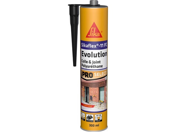 Colle et joint intérieur/extérieur polyuréthane Sikaflex-11FC Evolution noir cartouche 300ml