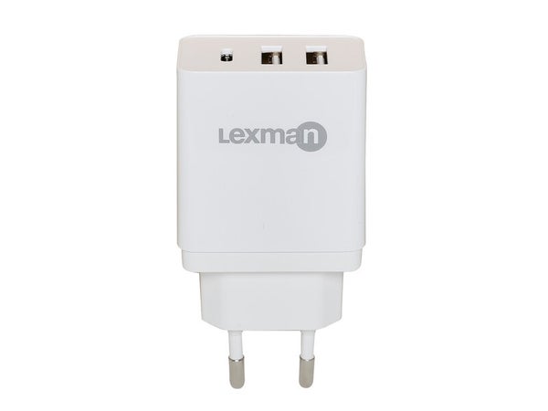Chargeur USB multimédia blanc LEXMAN