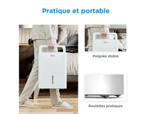 Déshumidificateur d'air MIDEA Inférieur à 20 m², De 10 à 16L /24H