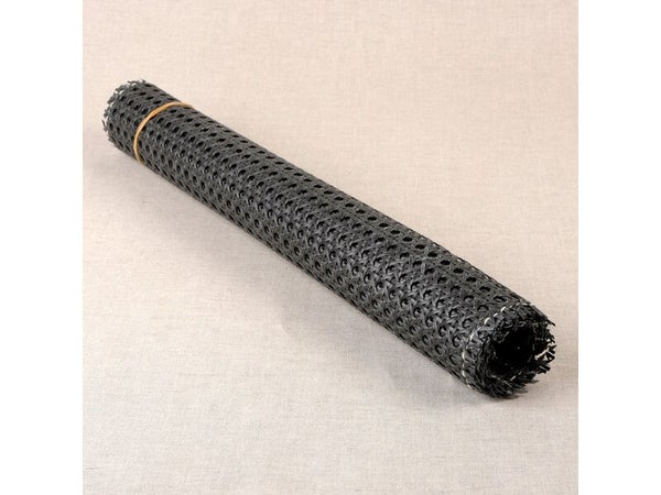 Rouleau de cannage PVC, noir, 45 cm x 100 cm
