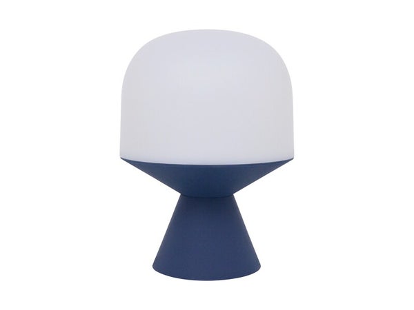 Lampe tiga e14 h22.5 plastique recycle bleu denim1 inspire