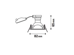 Lot de 3 spot encastré led Clane gu10 4000k orient carré noir INSPIRE