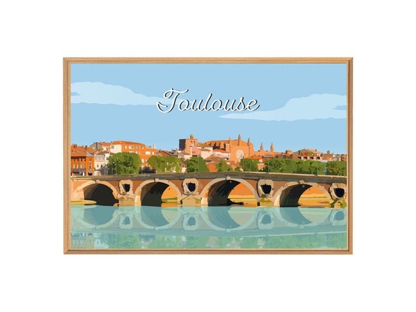 Image encadrée Pont Toulouse, CEANOTHE l.65 x H.97 cm