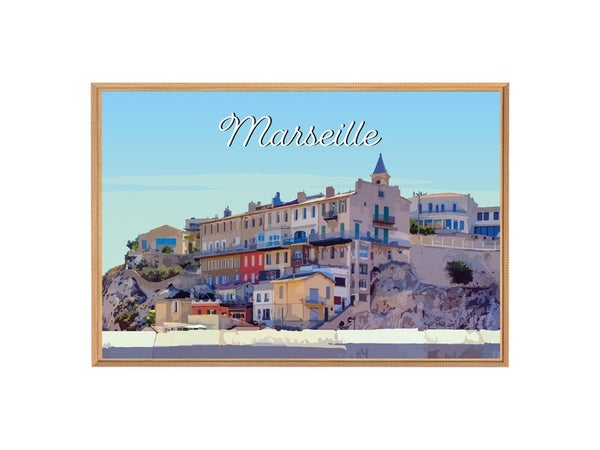 Image encadrée Marseille, CEANOTHE l.65 x H.97 cm