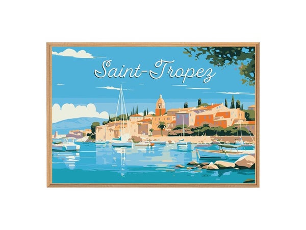 Image encadrée Saint Tropez, CEANOTHE l.65 x H.97 cm