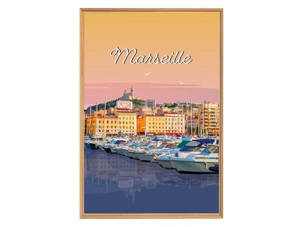 Image encadrée Port de Marseille, CEANOTHE l.65 x H.97 cm