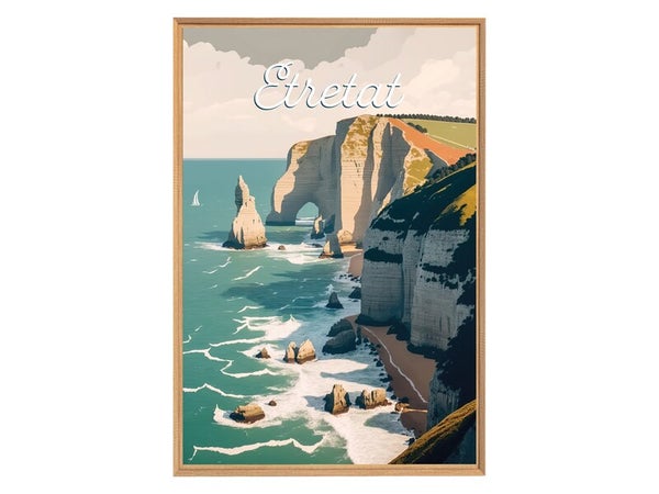 Image encadrée Etretat, CEANOTHE l.65 x H.97 cm