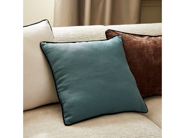 Coussin INSPIRE Kalpe, 45 x 45 cm, aqua 2 bleu