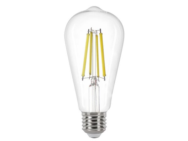 Ampoule led edison verre e27 4,9w=75w 1055lm claire 2700k classe a LEXMAN