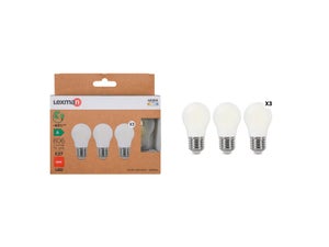 Ampoule led spherique e27 3,8w=60w 806lm depolie 4000k classe a lot de 3 LEXMAN