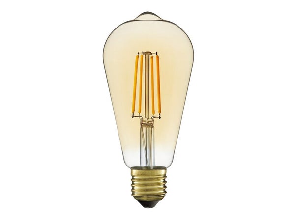 Ampoule led edison e27 60w 7,8w=806lm 2700k ambre LEXMAN