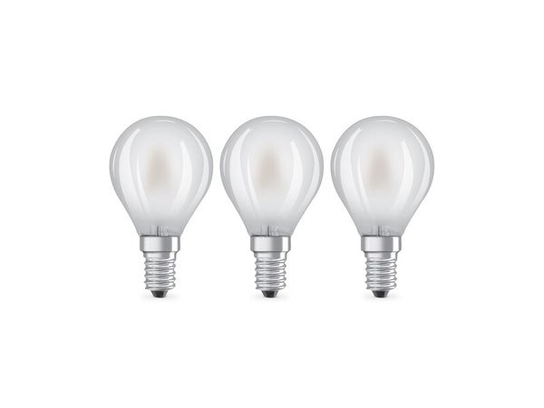 Ampoule led spherique e14 3,8w=60w 806lm depolie 2700k classe a x3 lxm