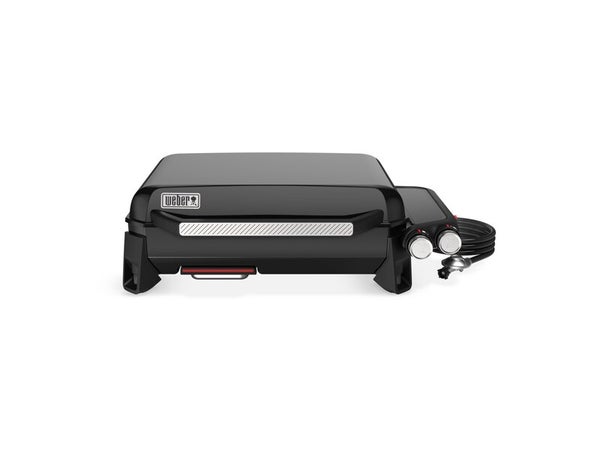 Plancha gaz en acier émaillé Weber 56 cm, 2 brûleurs, puissance 4.68 kW