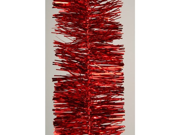 Guirlande rouge brillante 75mmx2.7m rouge de noel