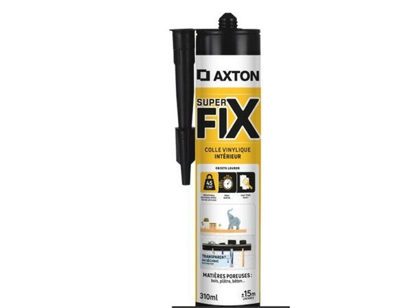 Colle de fixation acrylique Superfix AXTON, 310ml transparent