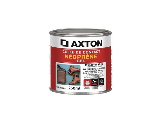 Colle d'assemblage contact neoprene gel axton pot metal 250ml/218g