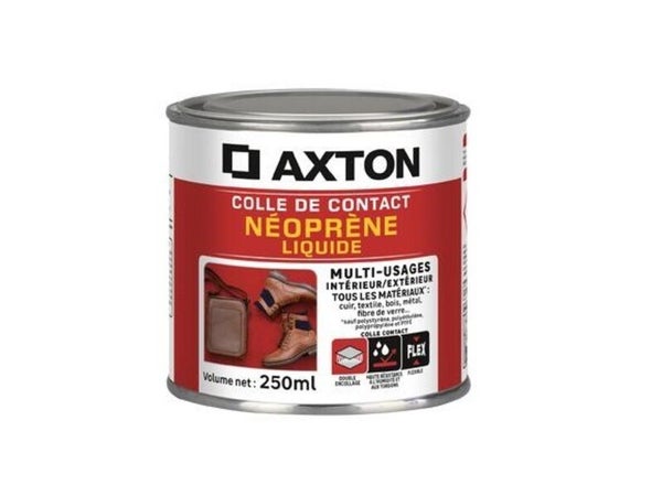 Colle d'assemblage contact neoprene liquide axton pot metal 250ml/218g