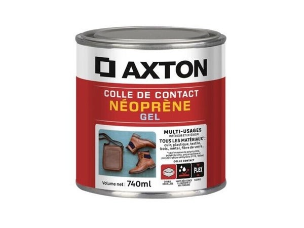 Colle d'assemblage contact neoprene axton gel pot metal 740ml/644g