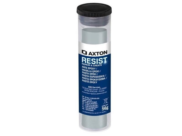 Pate a reparer epoxy axton resist gris tube 56gx2