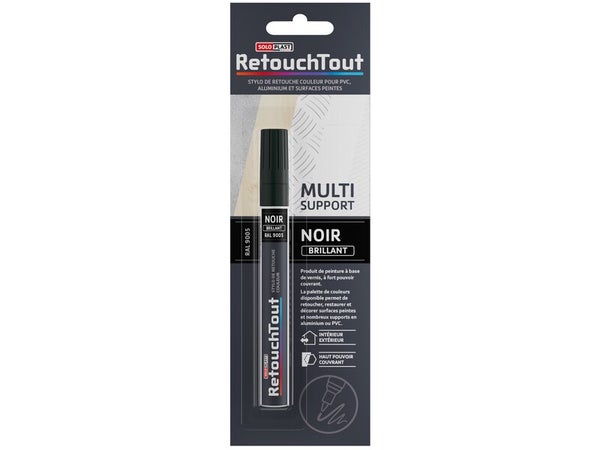 Feutre de retouche RETOUCHTOUT noir brillant 10ml