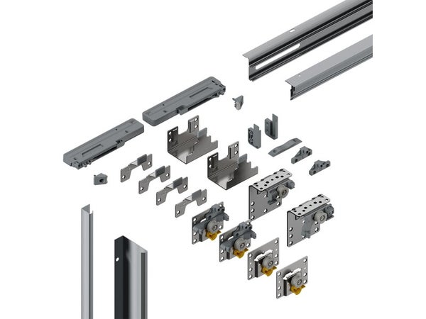 Kit rail pour 3 portes coulissantes SPACEO Evo'M L.180 cm