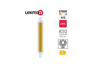 Ampoule led R7S, 850lm = 63W, LEXMAN