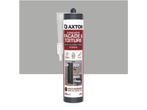 Mastic étanchéite facade/toiture polymère hybride AXTON gris c. 280ml