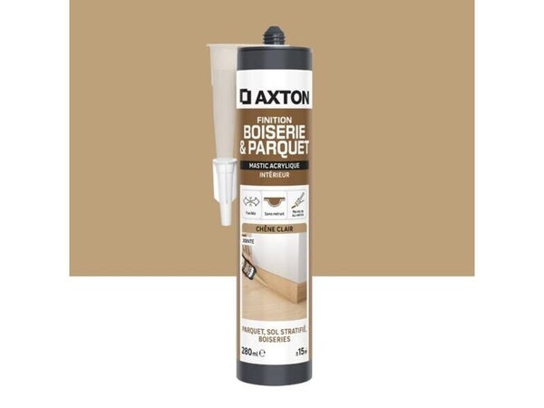 Mastic boiserie/parquet acrylique AXTON chene clair cartouche 280ml