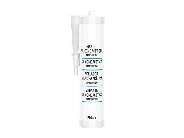 Mastic silicone cuisine/bain transparent 1er prix cartouche 280 ml