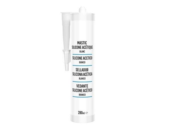 Mastic silicone cuisine/bain blanc 1er prix cartouche 280 ml