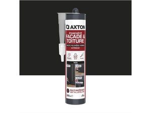 Mastic étanchéite facade/toiture polymère hybride AXTON noir c. 280ml