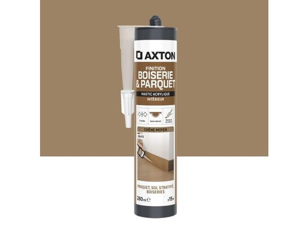 Mastic boiserie/parquet acrylique AXTON chene moyen cartouche 280ml