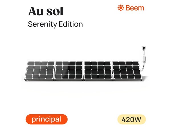 Panneau solaire Beem Serenity, kit de démarrage 420W, installation au sol