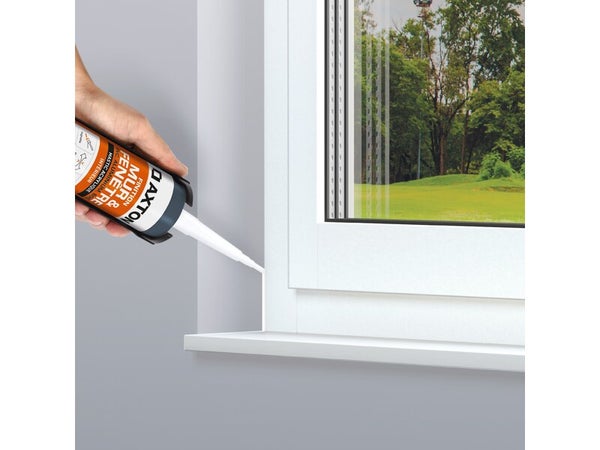 Mastic mur/fenetre acrylique alu/pvc/bois AXTON blanc cartouche 280ml