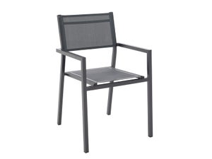 Fauteuil de jardin en aluminium, Orion Alpha II, gris anthracite, NATERIAL