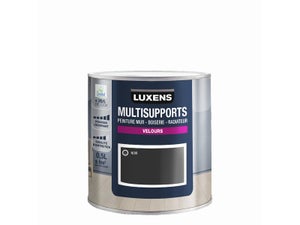 Peinture mur, boiserie, radiateur noir velours LUXENS 0.5l