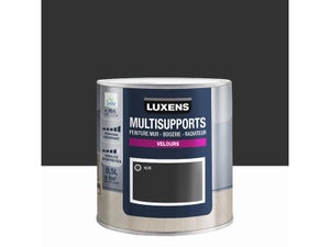 Peinture mur, boiserie, radiateur noir velours LUXENS 0.5l