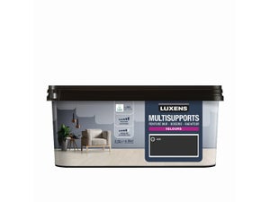 Peinture mur, boiserie, radiateur noir velours LUXENS 2.5l