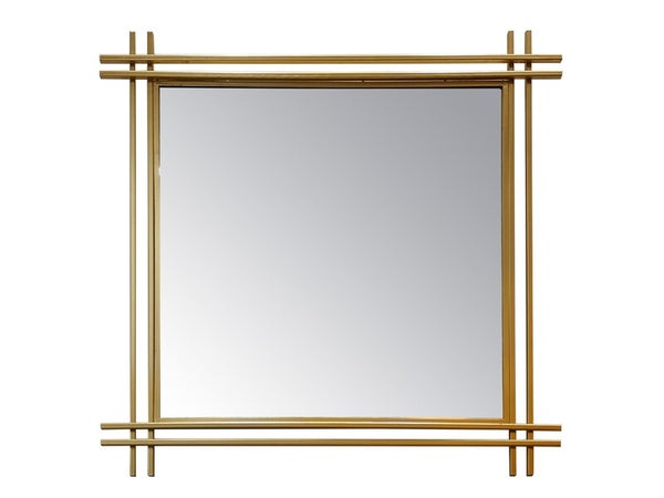 Miroir métal doré 80 x 80 cm