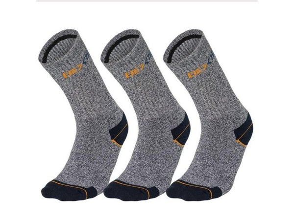 Lot de 3 paires de chaussettes hautes 39-42 DEXTER gris