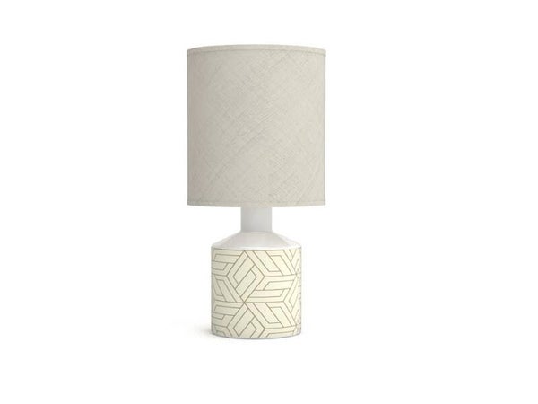 Lampe Oscar, céramique, blanc, H.29 cm, E14, SEYNAVE
