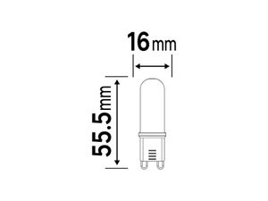 Ampoule led bulbe G9 verre 4,2W=40W 470 LM dépolie 2700K LEXMAN