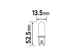 Ampoule led bulbe G9 verre 2,2W=25W 250 LM dépolie 2700K LEXMAN