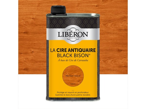 Cire Liquide Meuble Et Objets Antiquaire Black Bison® Liberon, Merisier Foncé 0.