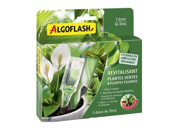 Engrais plantes vertes 5 monodoses 30ml ALGOFLASH