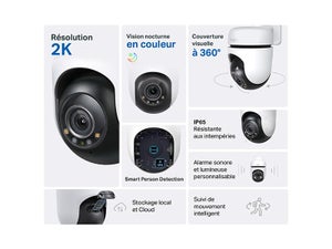 Camera de surveillance exterieure motorise filaire tc41 tapo blanc