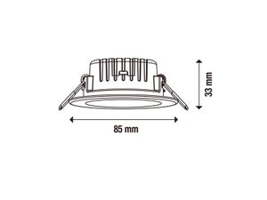 Spot encastré plat rond diam.8,5cm 400 lumens 4000k ip20 blanc 1er prix