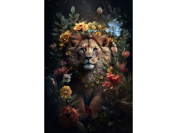 Toile imprimée Jeune Lion, CEANOTHE 65 x 97 cm
