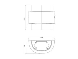 Applique extérieur Sifnos led cct bord de mer ip65 noir INSPIRE